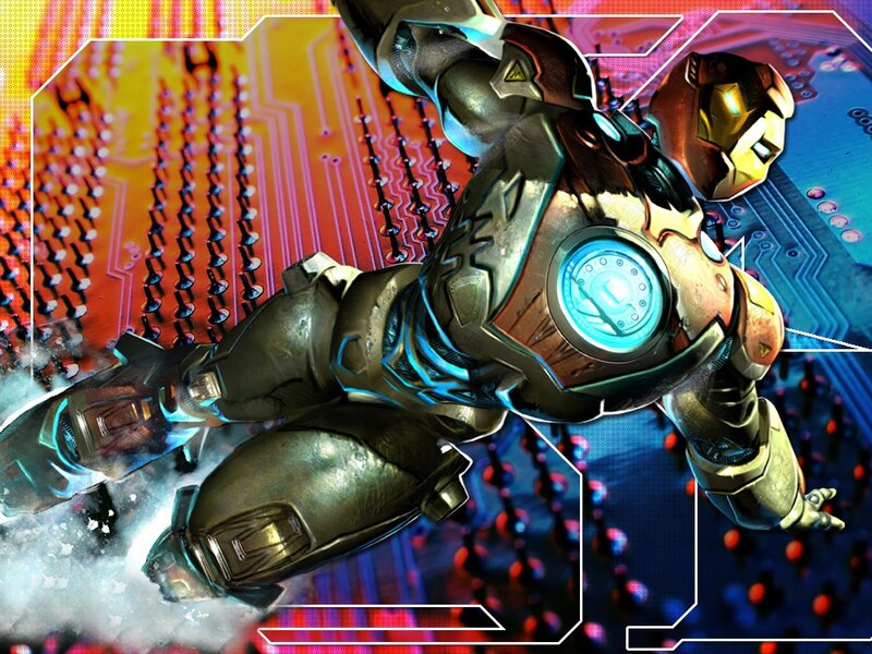 Iron Man Suit — Blue, Dramatic