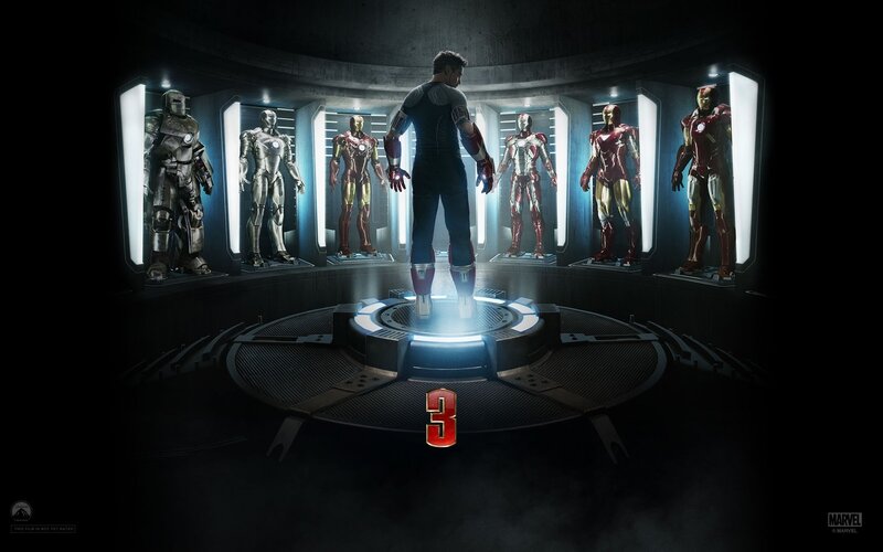 Iron Man Suit Display — Black, Dramatic