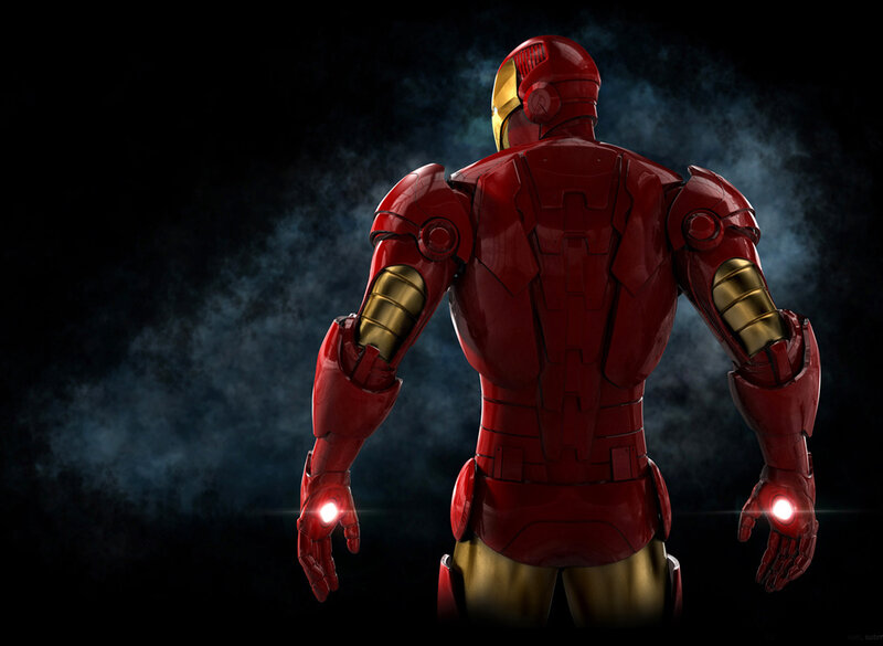 Iron Man suit from behind