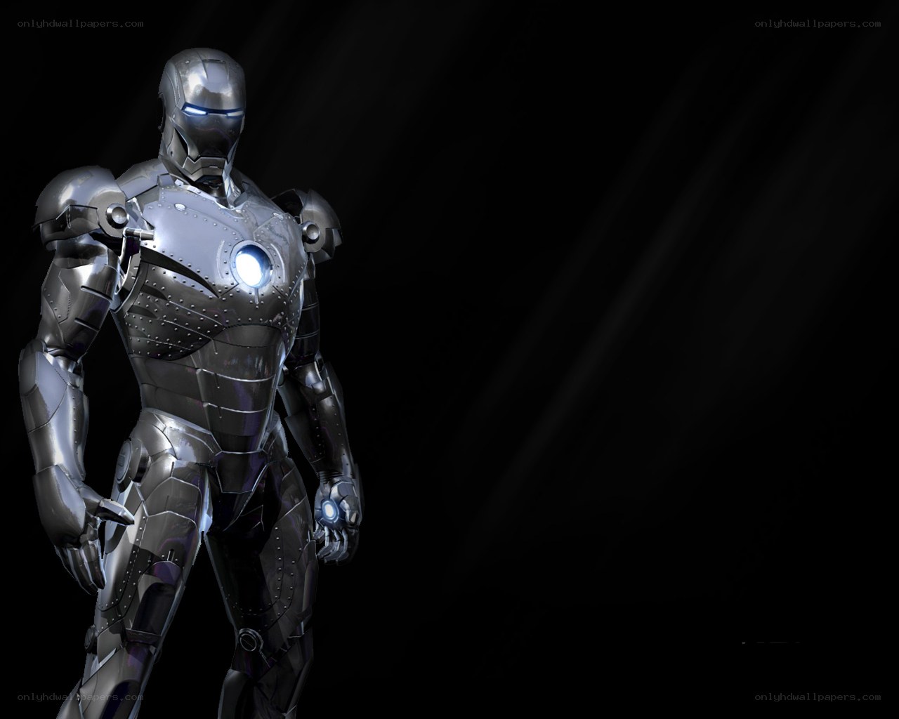 Iron Man suit in dark setting