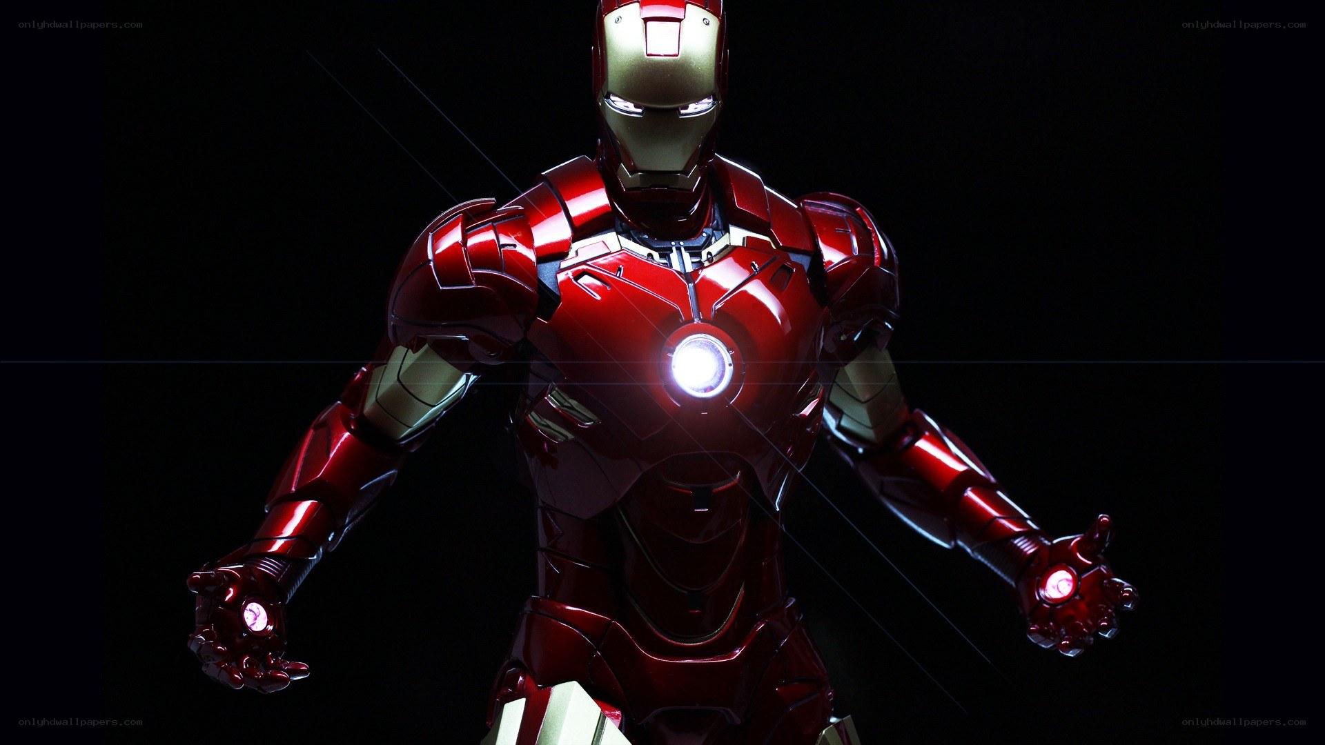 Iron Man suit in dark setting