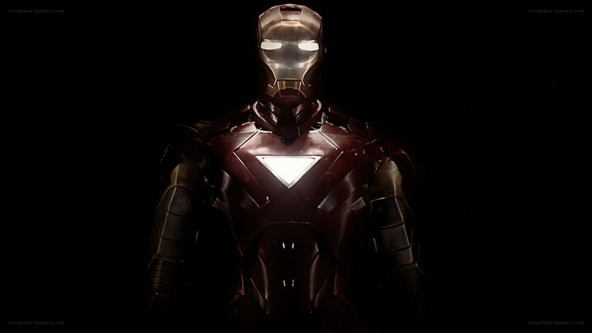 Iron Man suit in darkness