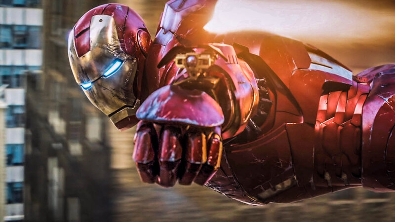 Iron Man Suit in Flight — Red