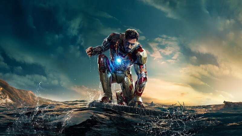 Iron Man Suit in Water — Blue