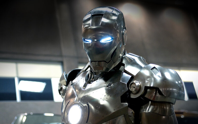 Iron Man suit in workshop