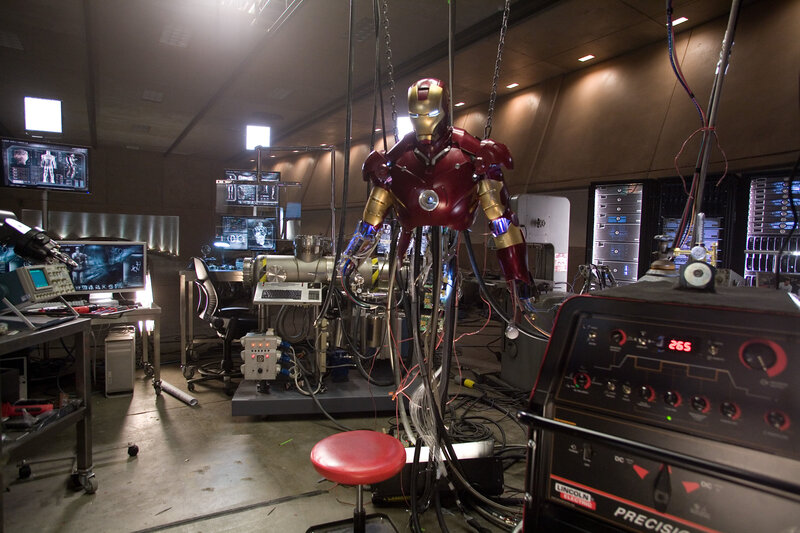 Iron Man suit in workshop