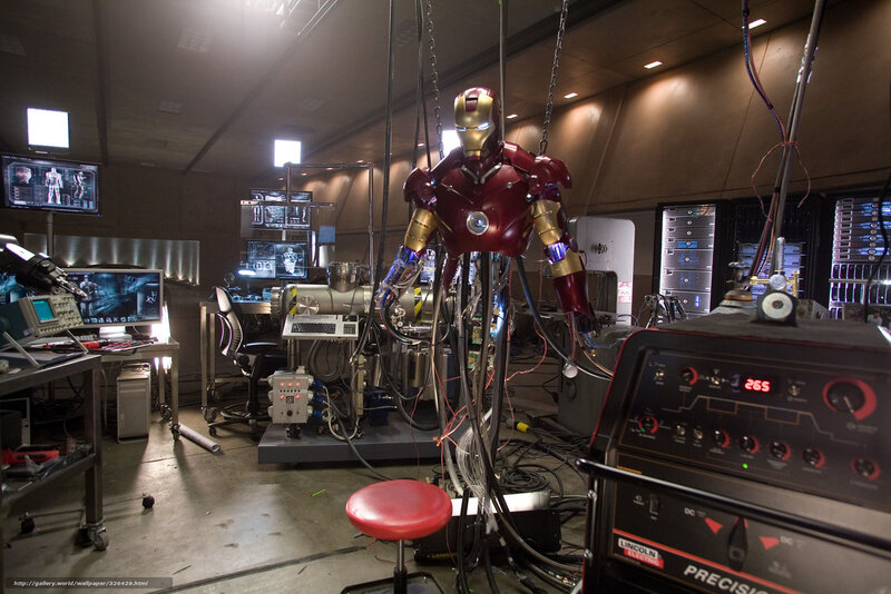 Iron Man suit in workshop