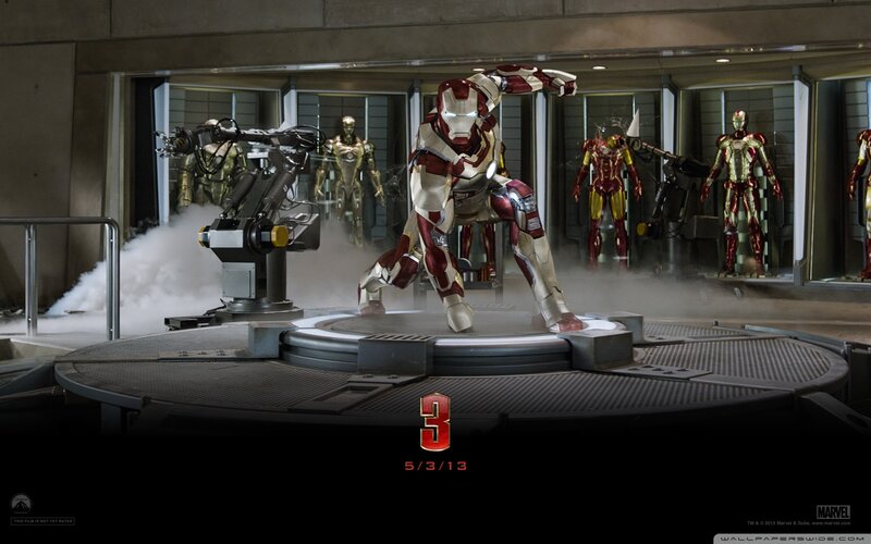 Iron Man Suit on Platform — Red
