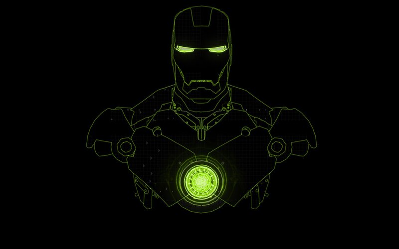 Iron Man Suit Outline — Green