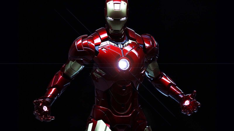 Iron Man Suit — Red, Dramatic, 3d Render, Chest Arc Reactor