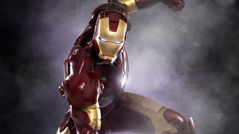 Iron Man Suit — Red, Dramatic, 3d Render, Smoke, Armor, Light