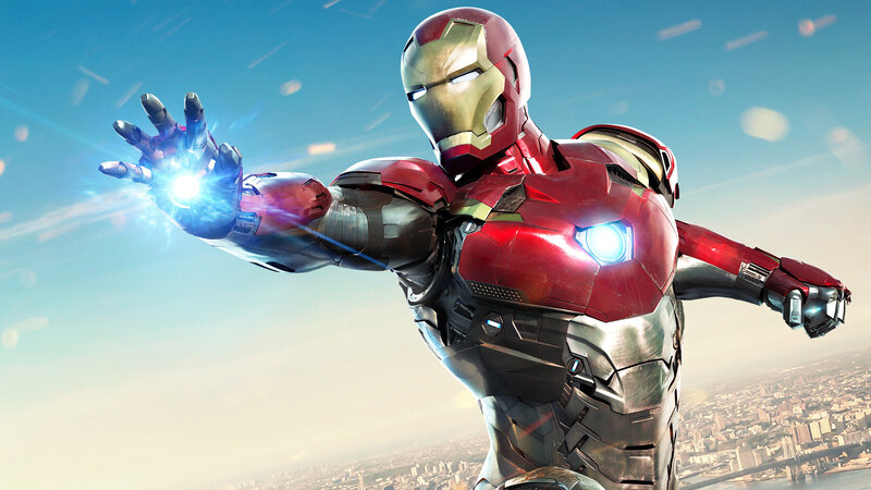 Iron Man Suit — Red, Dramatic, Afternoon, Digital Art