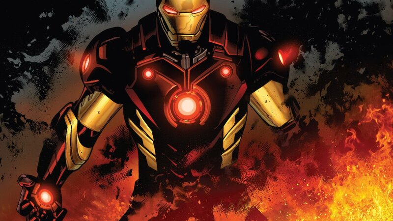 Iron Man Suit — Red, Dramatic, Comic, Fire, Explosion