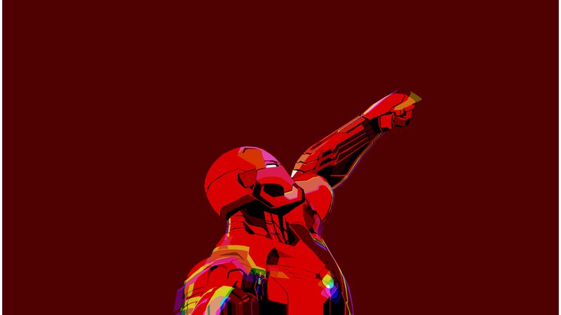 Iron Man Suit — Red, Dramatic, Digital Art, Arm