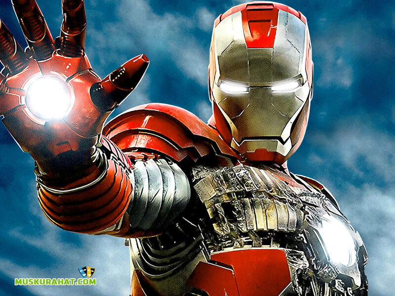 Iron Man Suit — Red, Dramatic, Digital Art, Armor, Hand