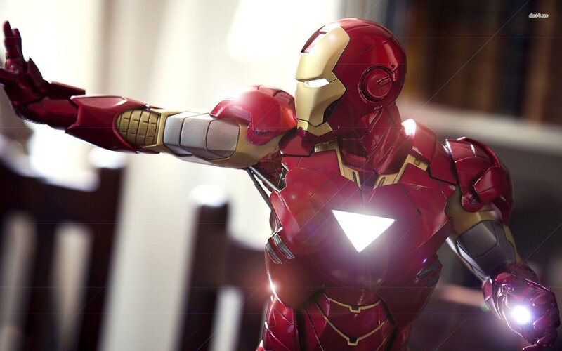 Iron Man Suit — Red, Dramatic, Digital Art, Armored Suit
