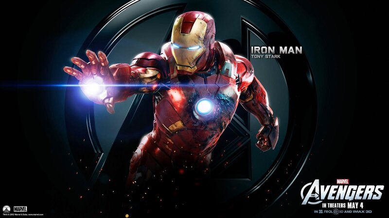 Iron Man Suit — Red, Dramatic, Digital Art, Avengers Logo
