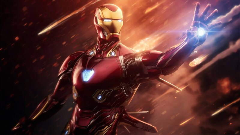 Iron Man Suit — Red, Dramatic, Digital Art, Hand, Chest