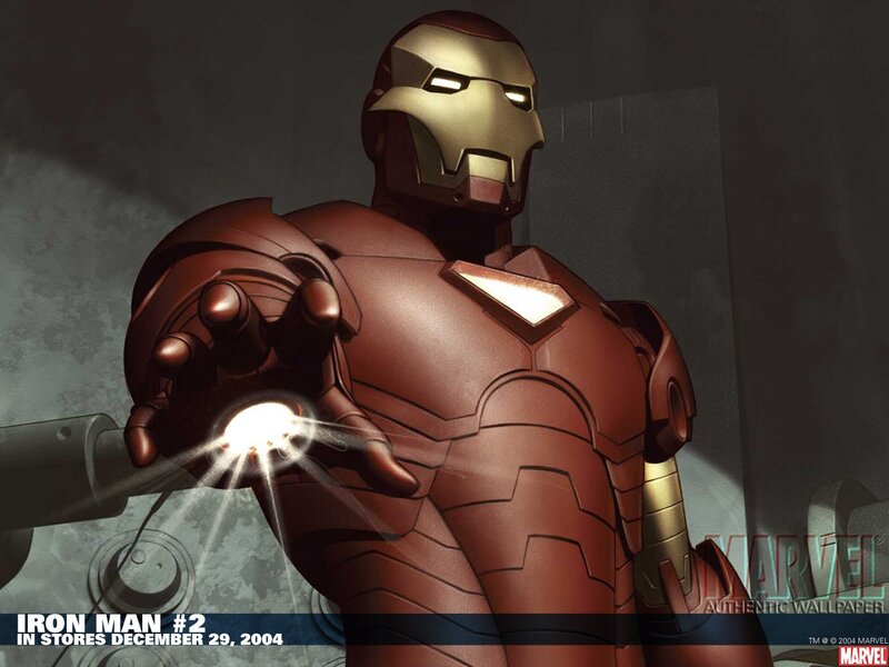 Iron Man Suit — Red, Dramatic, Digital Art, Hand, Light, Gold