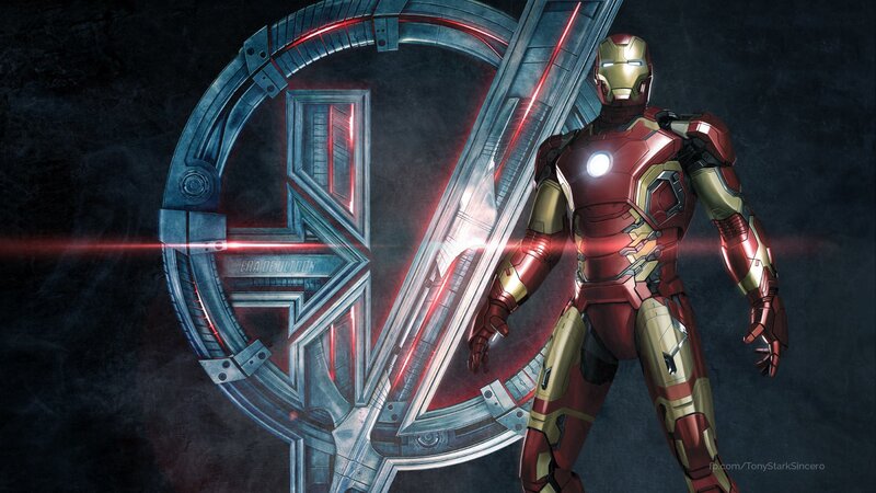 Iron Man Suit — Red, Dramatic, Digital Art, Logo, Armor