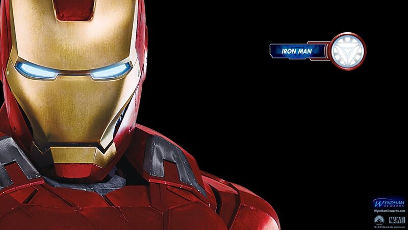 Iron Man Suit — Red, Dramatic, Digital Art, Logo, Text
