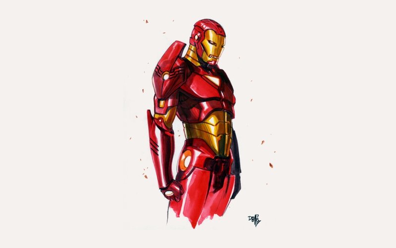 Iron Man Suit — Red, Dramatic, Illustration, Armor