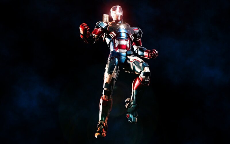 Iron Man Suit — Red, Dramatic, Night, 3d Render