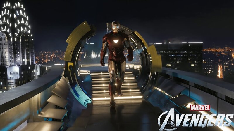 Iron Man Suit — Red, Dramatic, Night, Digital Art, City Skyline