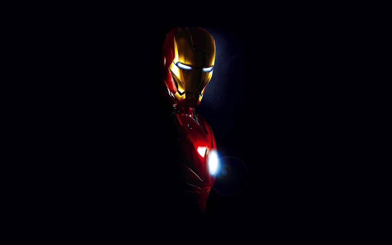Iron Man Suit — Red, Dramatic, Night, Digital Art, Mask