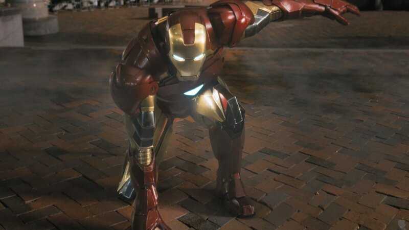 Iron Man Suit — Red, Dramatic, Night, Photograph