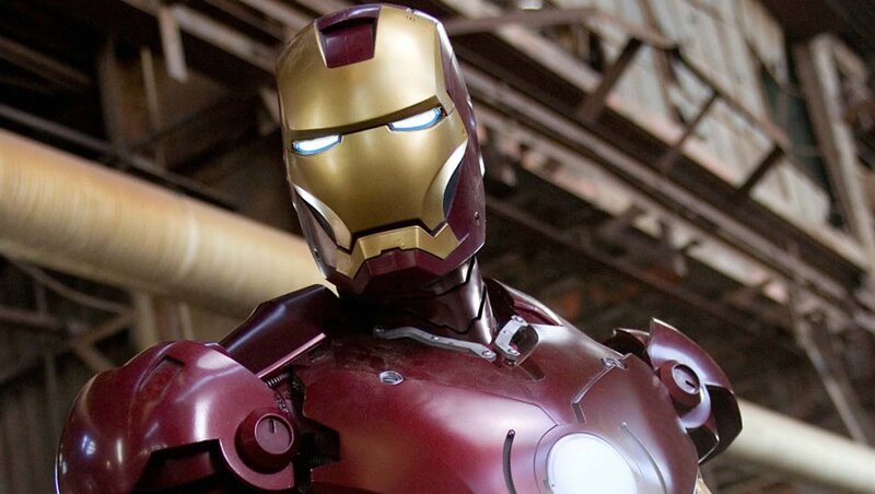 Iron Man Suit — Red, Dramatic, Photograph, Armor, Factory, Light