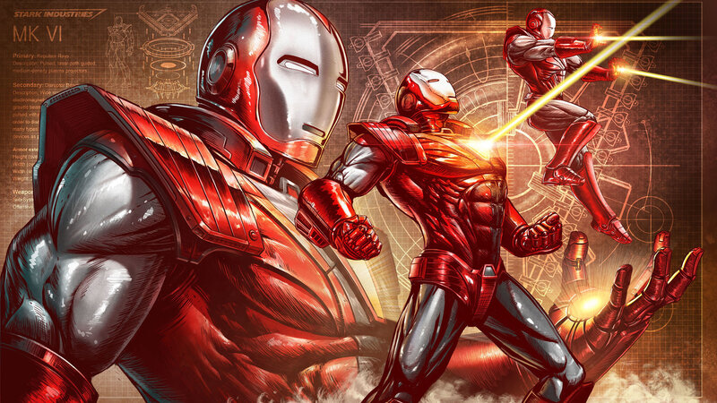 Iron Man Suits in Action