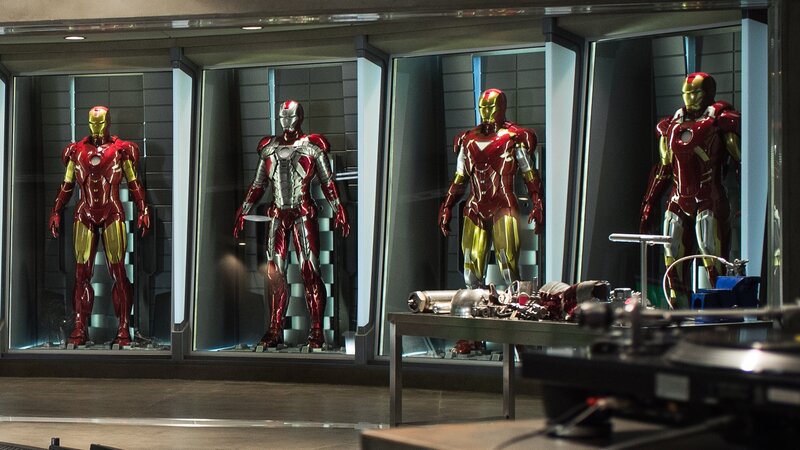 Iron Man Suits in Display — Red