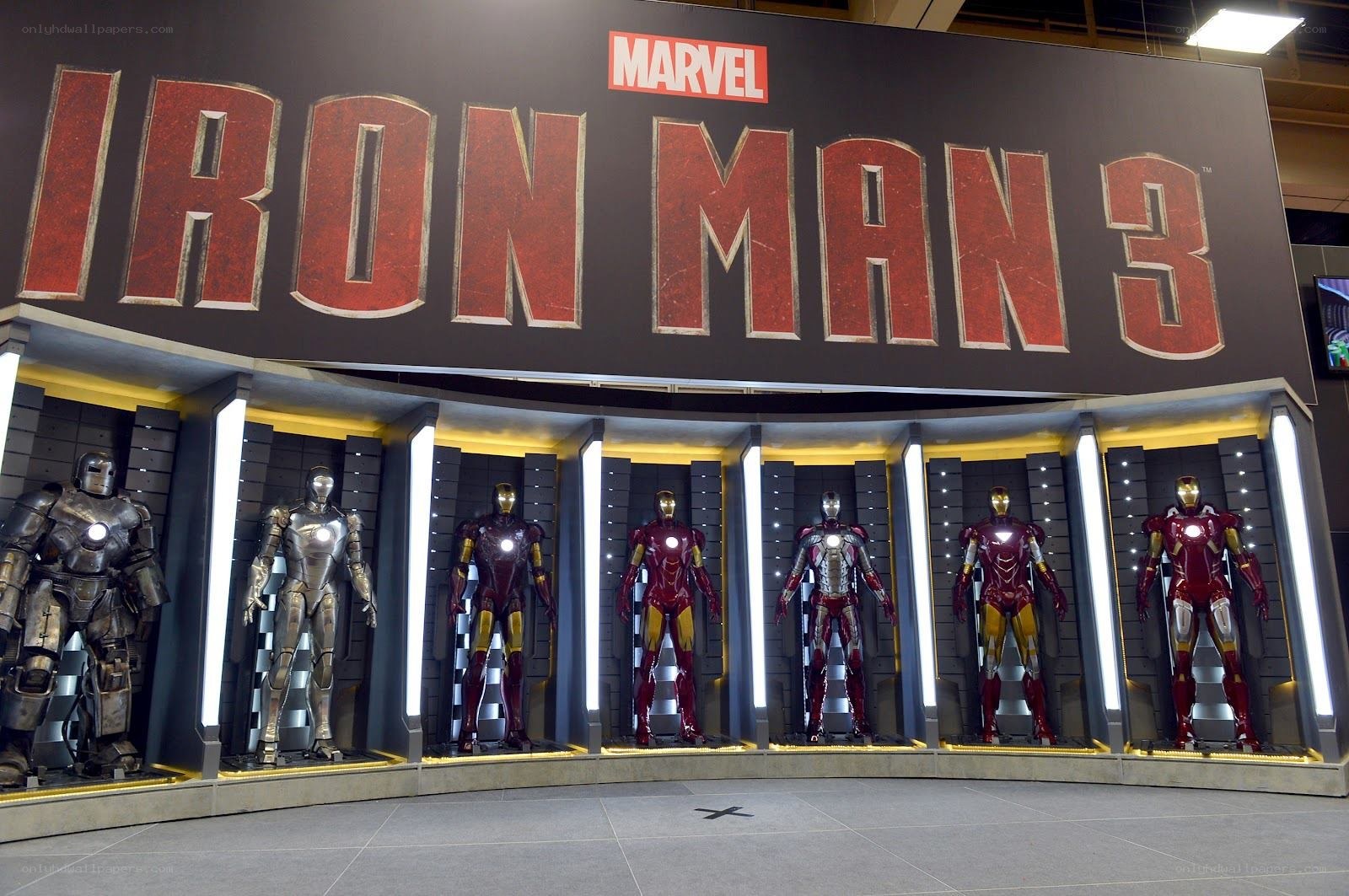 Iron Man suits on display