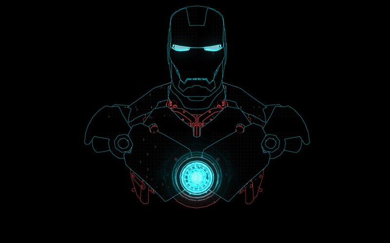 Iron Man Torso — Black, Dramatic