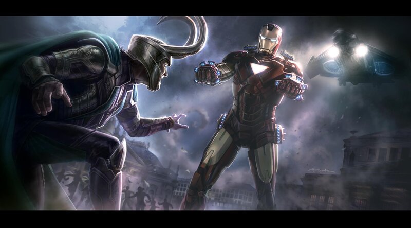 Iron Man vs Loki battle