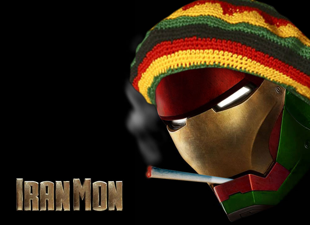 Iron Man with a Rasta hat