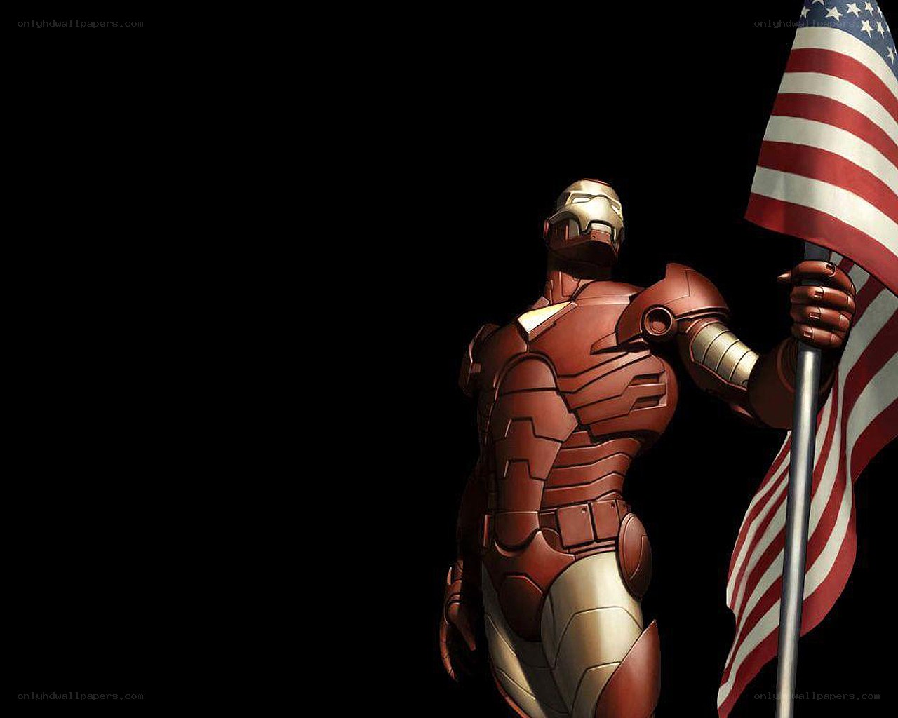 Iron Man with American flag