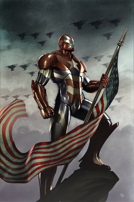 Iron Man with American flag