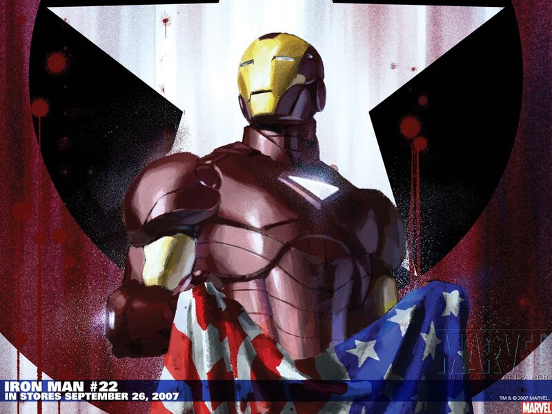 Iron Man with American flag