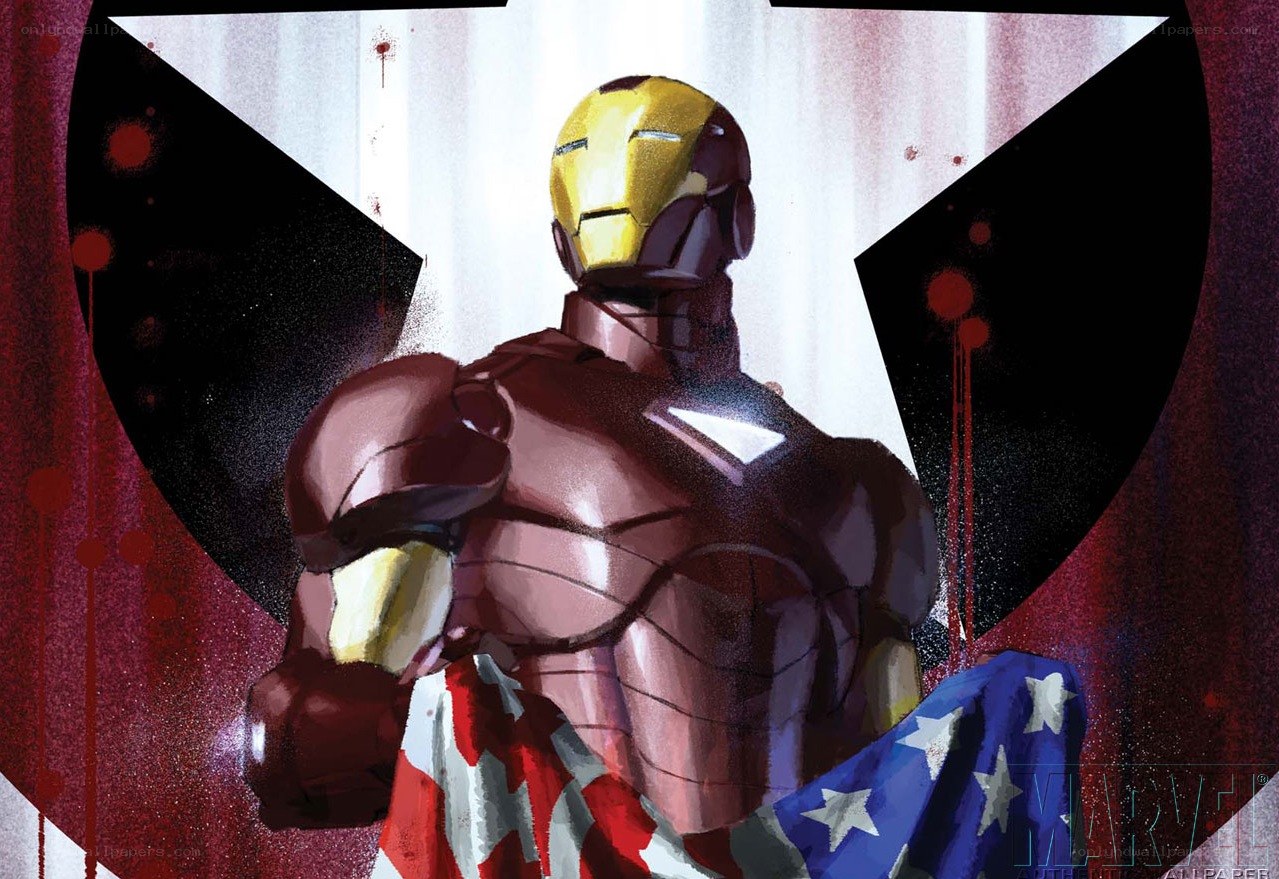 Iron Man with American flag