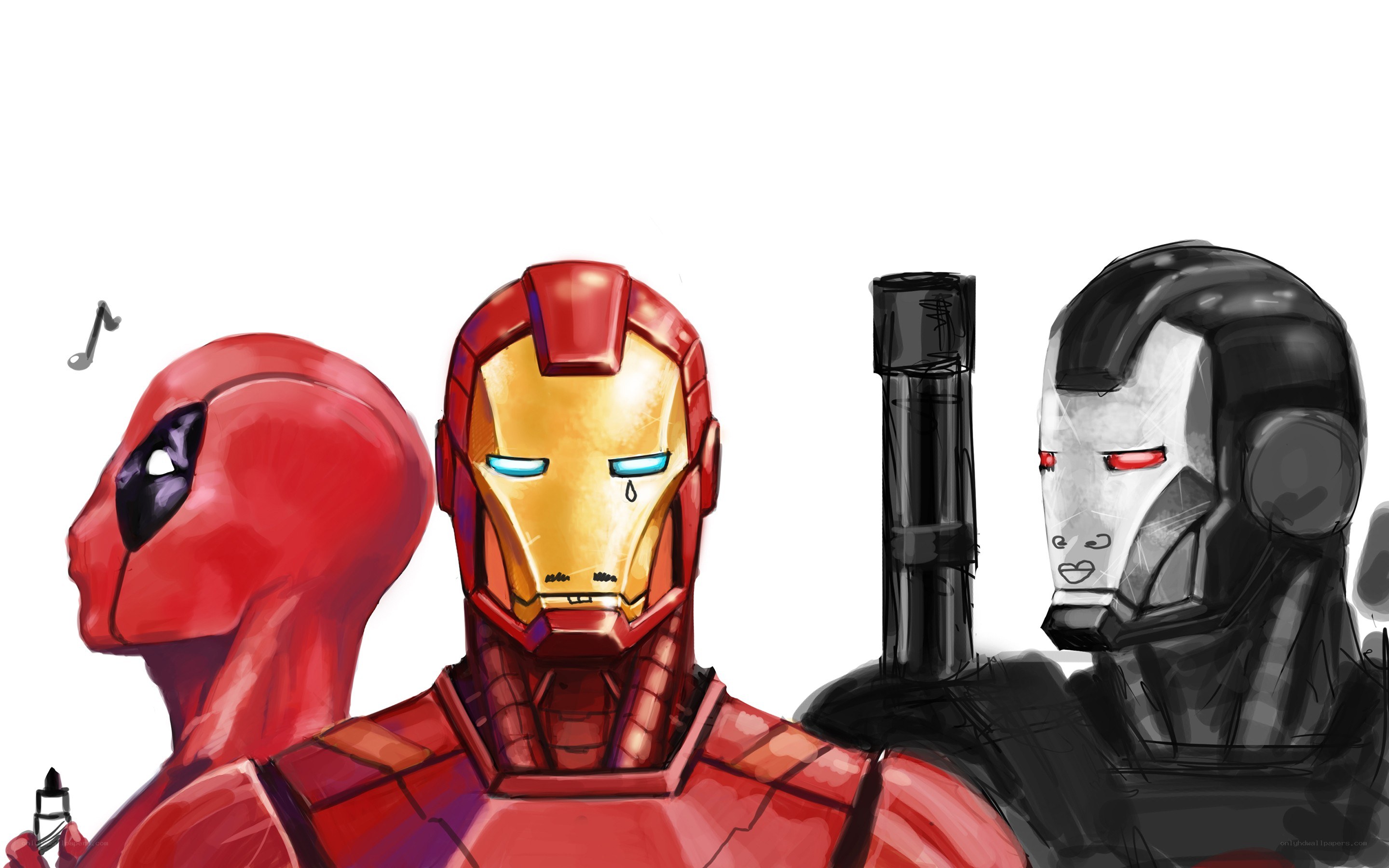 Iron Man with Deadpool and War Machine