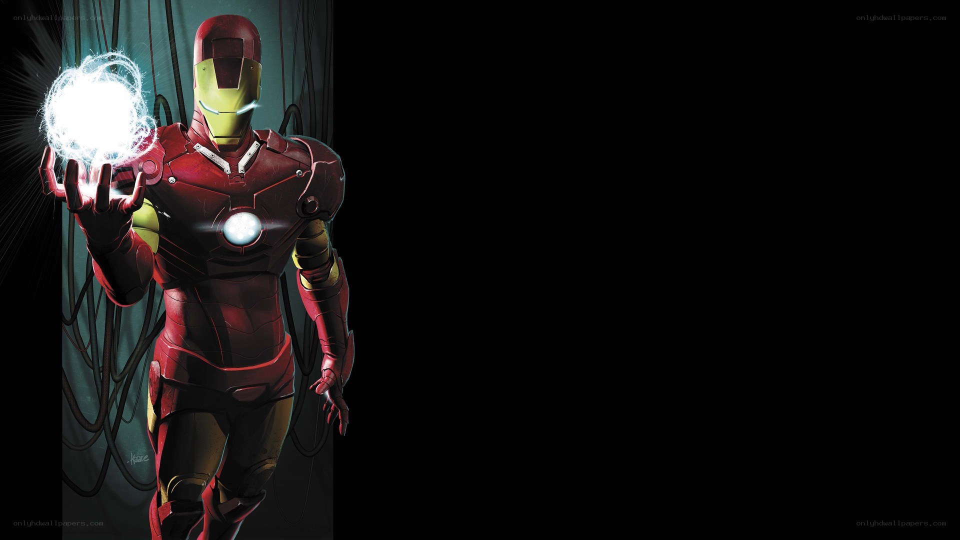 Iron Man with energy blast