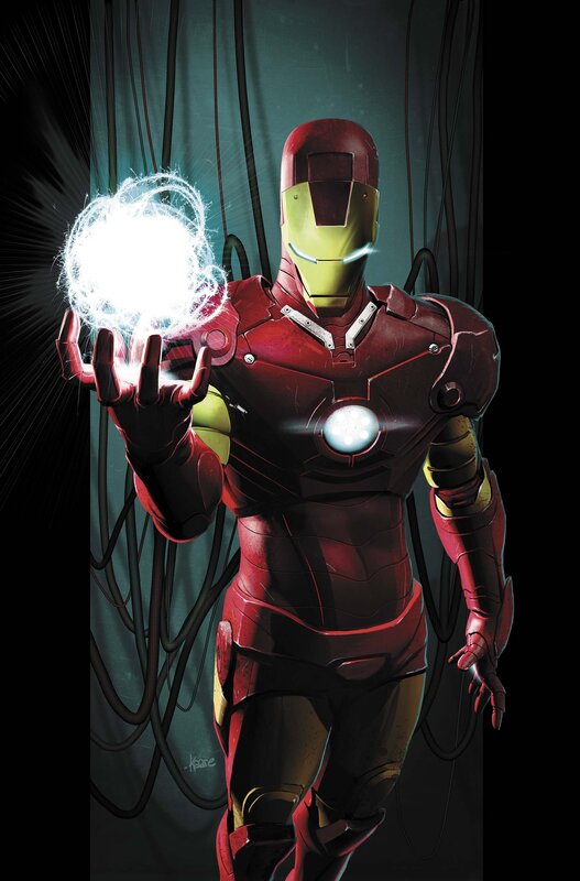 Iron Man with repulsor blast