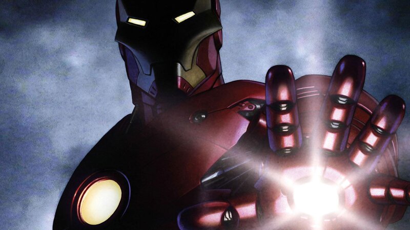 Iron Man with repulsor blast