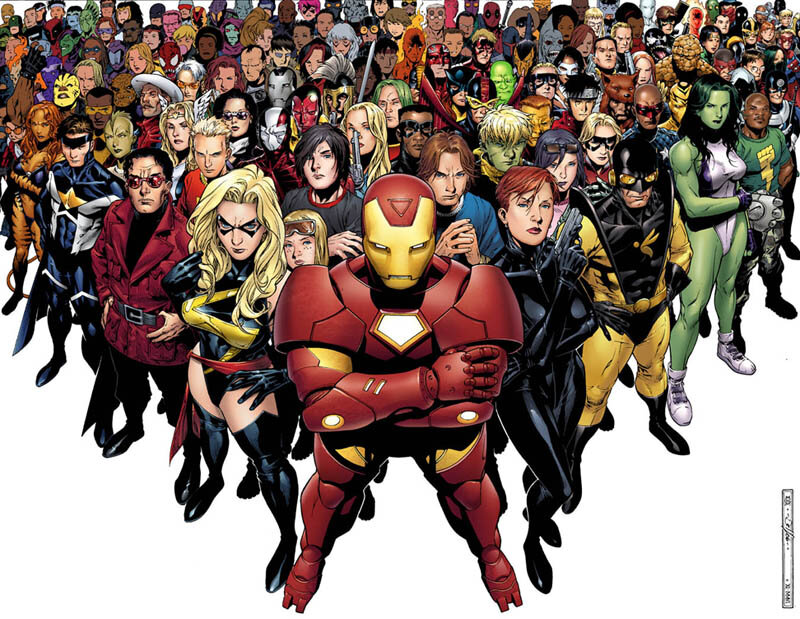 Iron Man with Superheroes — Red