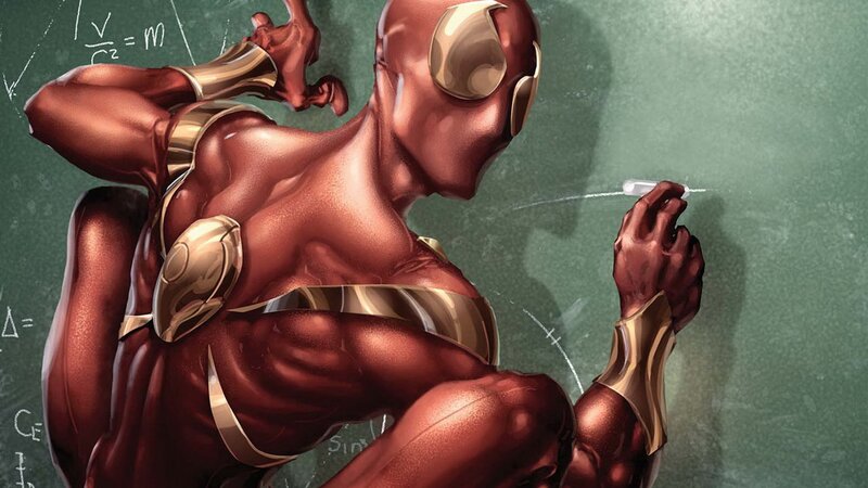 Iron Spider writing equations