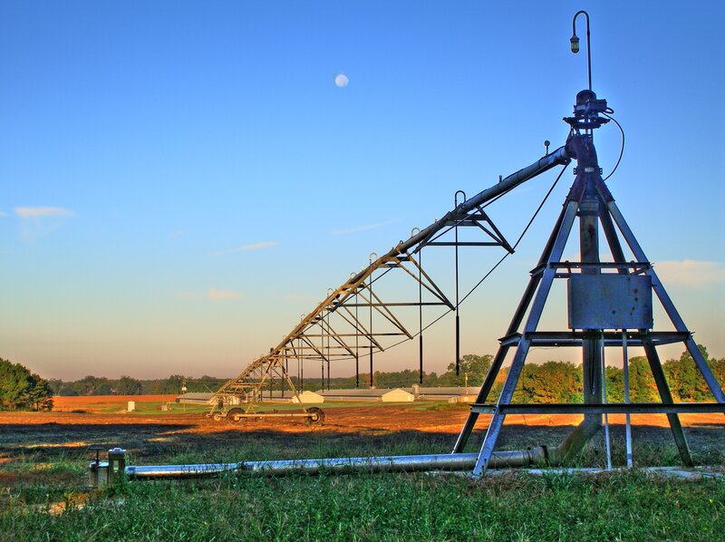 Irrigation system in a field