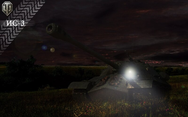 IS-3 tank at night