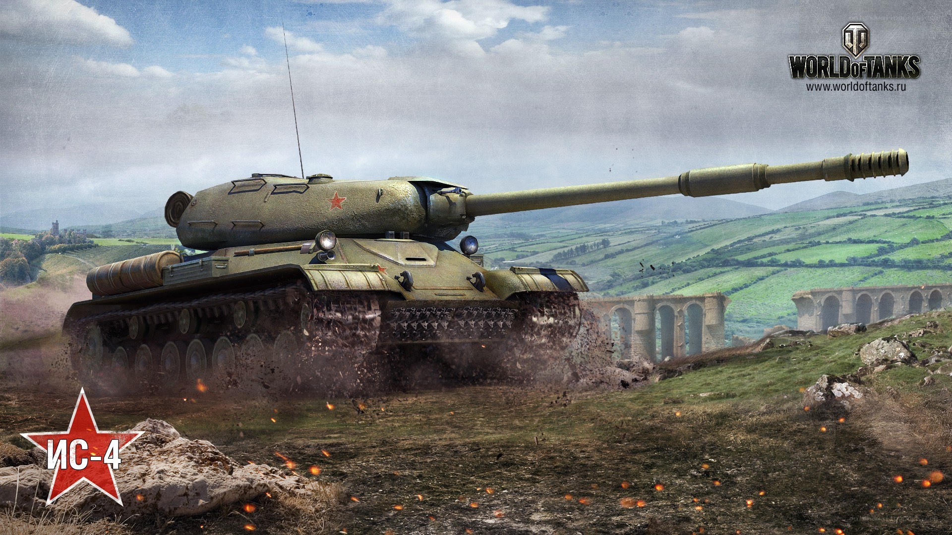 IS-4 tank in action